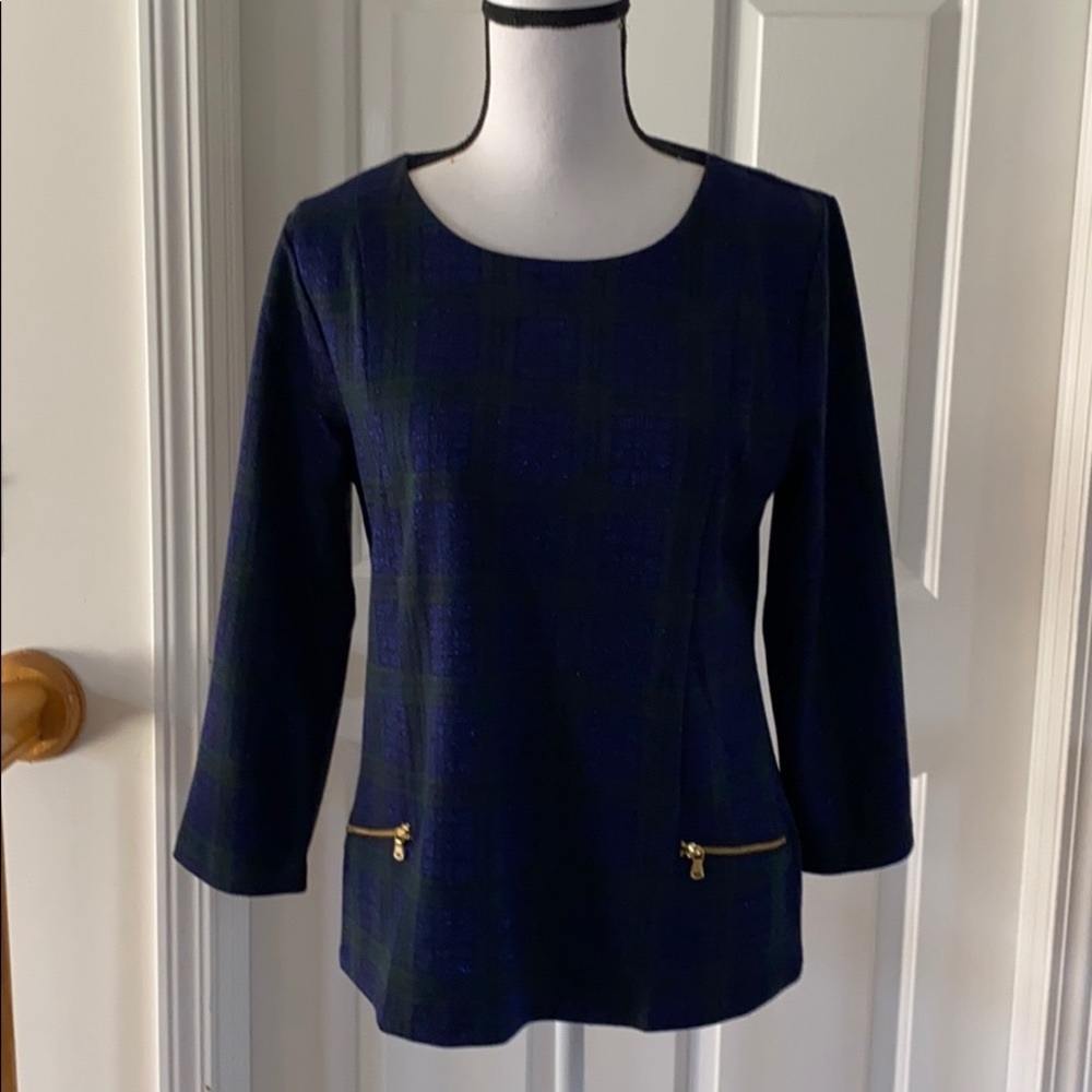 02:09- Talbots Black Watch Highland Jacquard Top